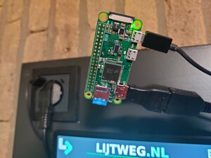 De betreffende Raspberry Pi in volle glorie.